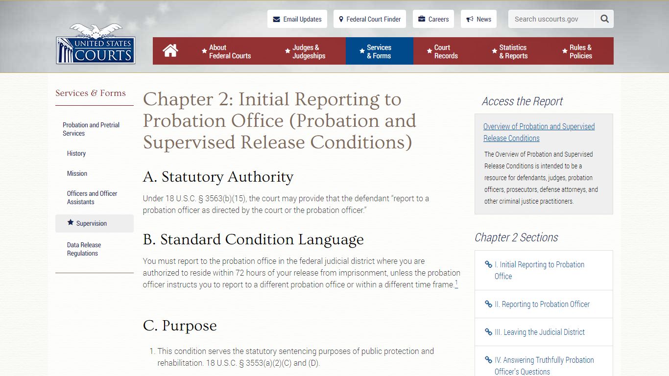 Chapter 2: Initial Reporting to Probation Office (Probation and ...